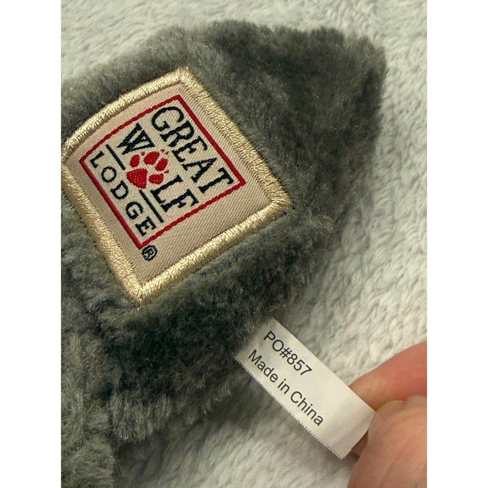 Great Wolf Lodge Wolf Ears Headband Grey Plush Faux Fur Souvenir Costume